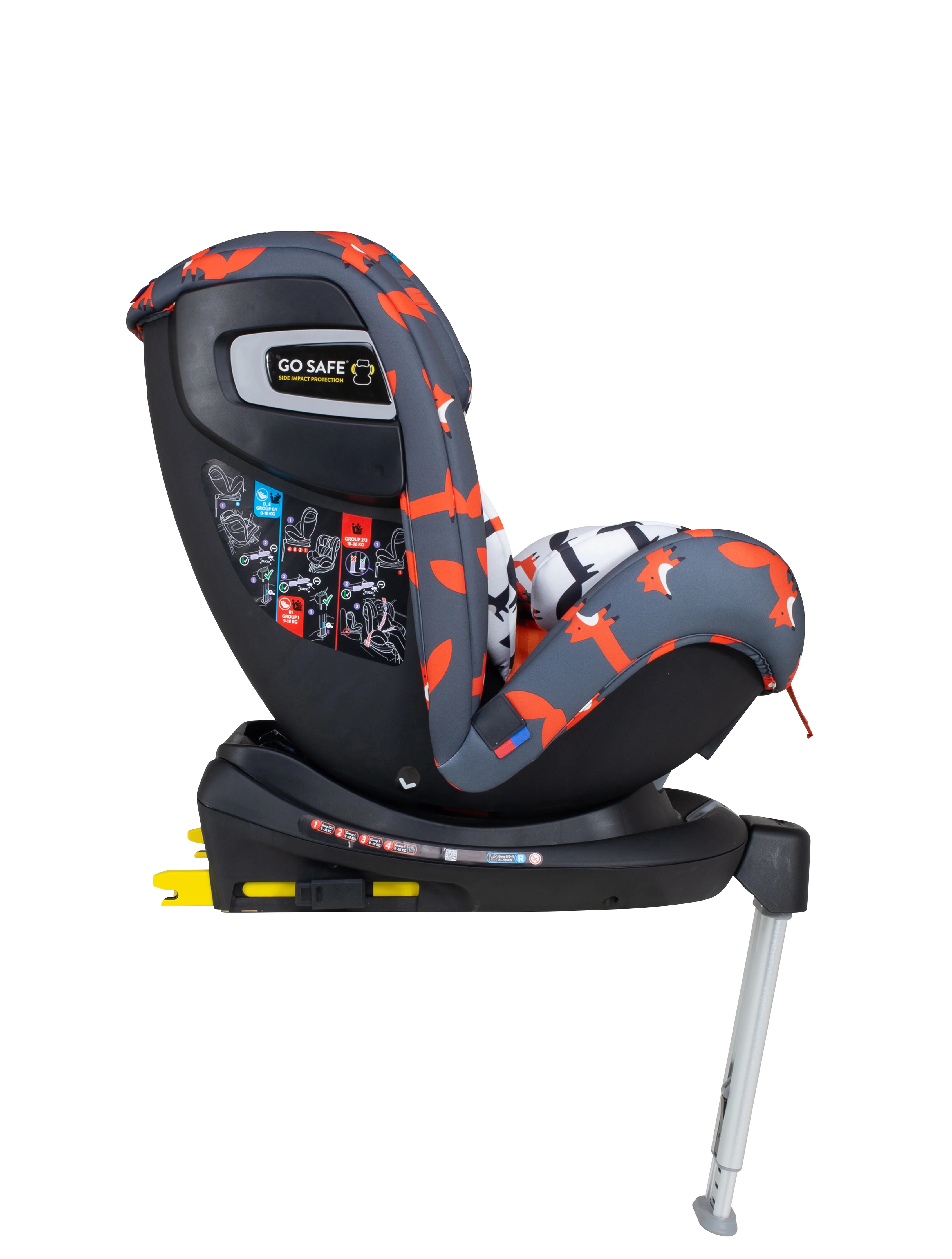 All in All 360 Rotate Car Seat Charcoal Mister Fox - Image 10