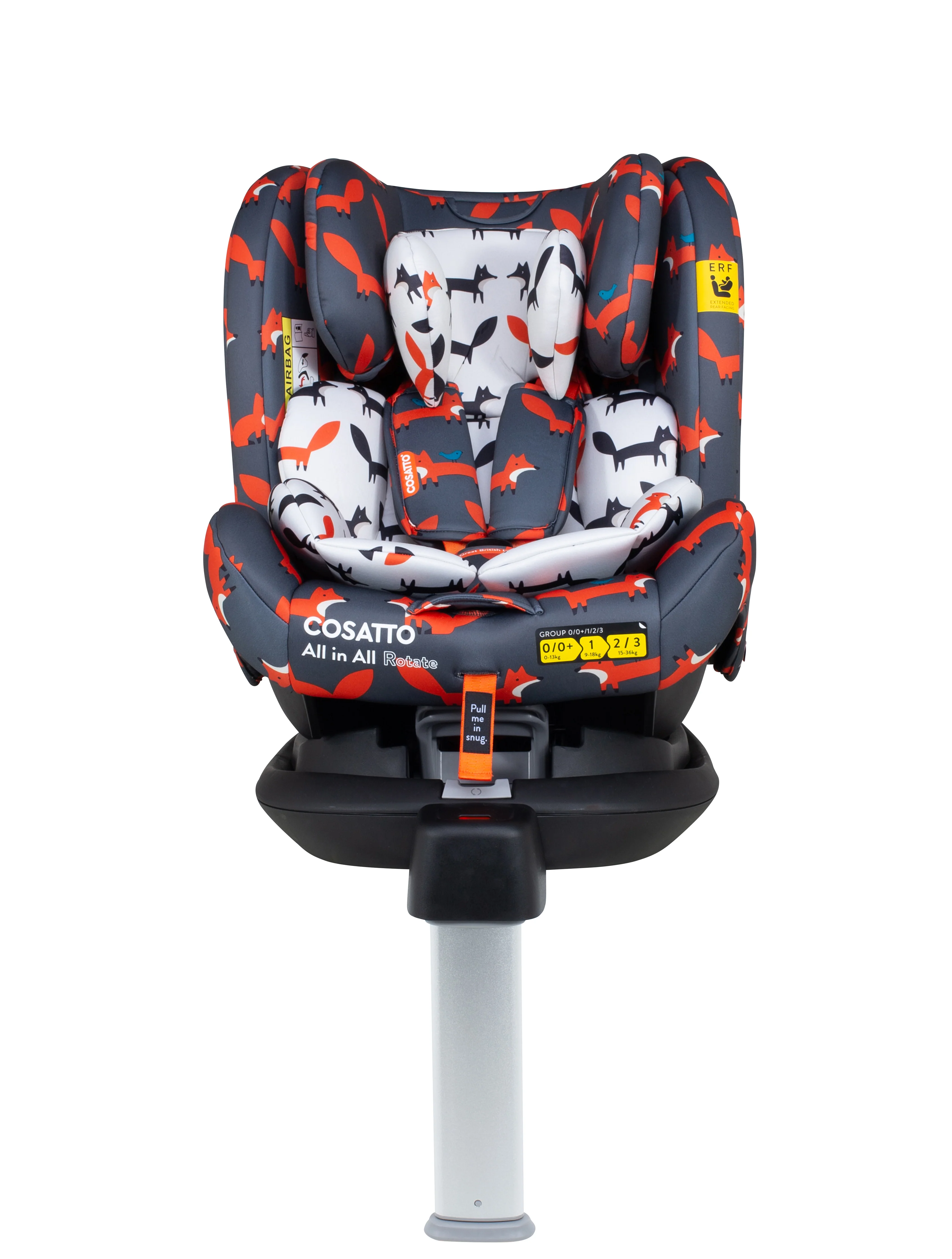 All in All 360 Rotate Car Seat Charcoal Mister Fox - Image 11