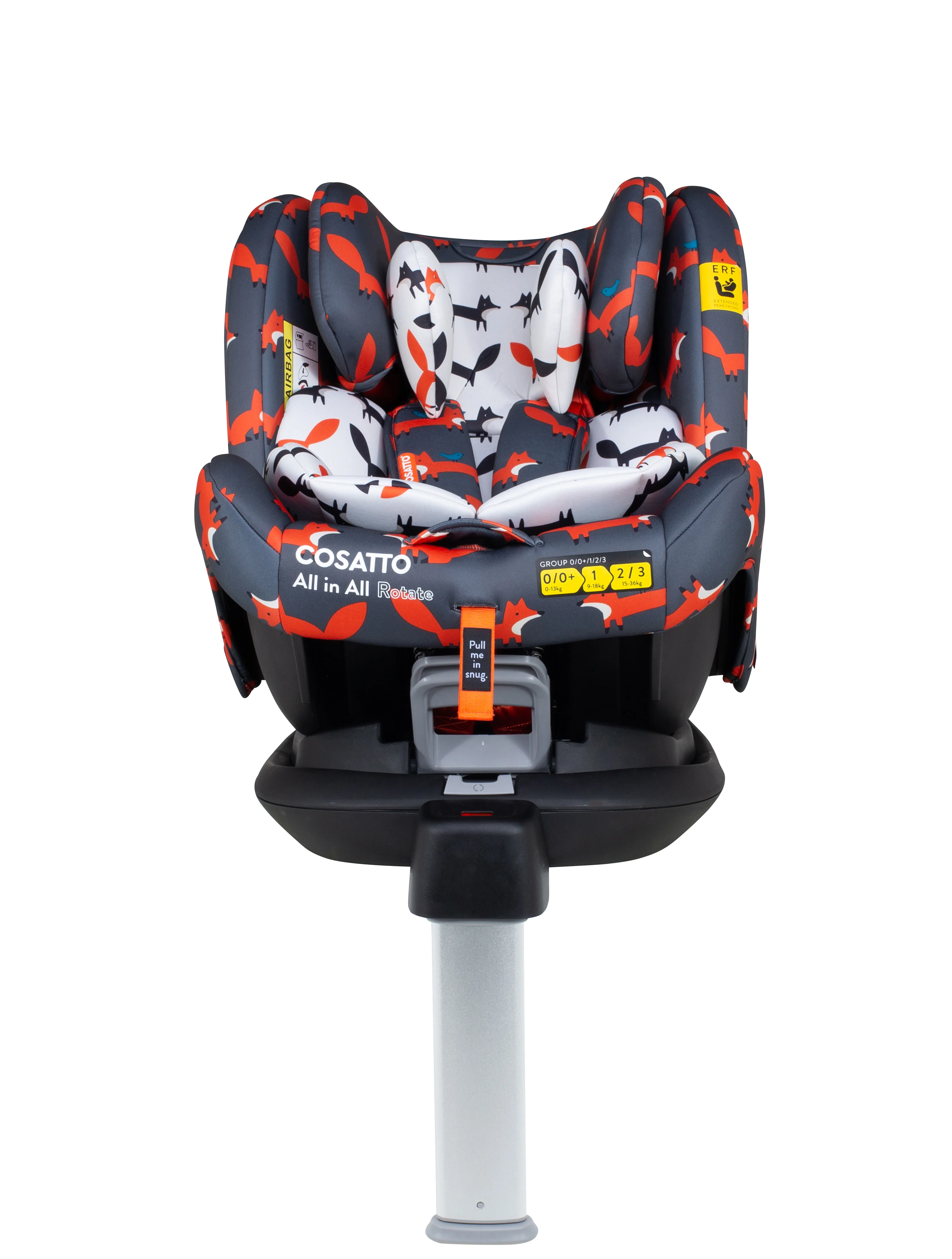 All in All 360 Rotate Car Seat Charcoal Mister Fox - Image 12
