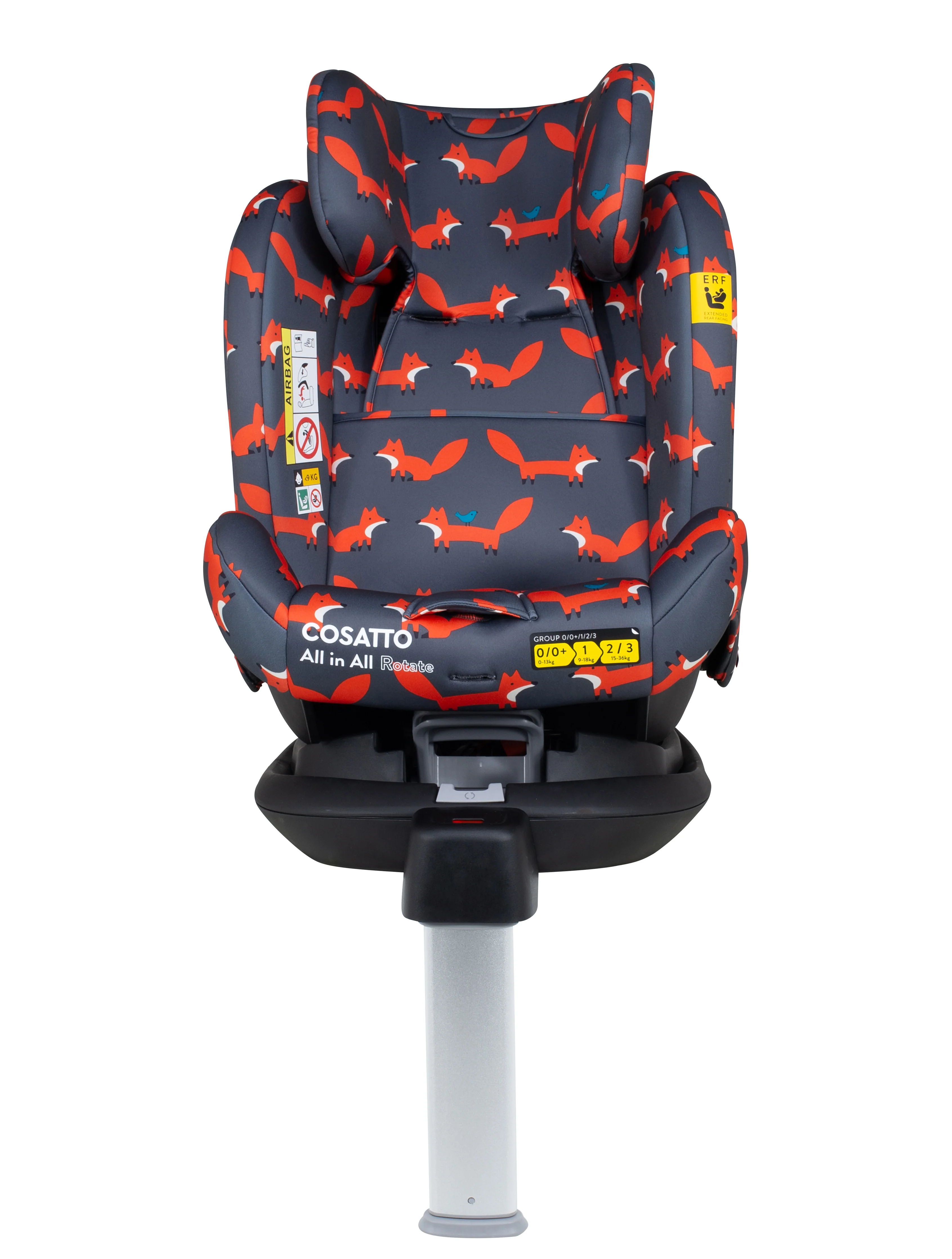All in All 360 Rotate Car Seat Charcoal Mister Fox - Image 16