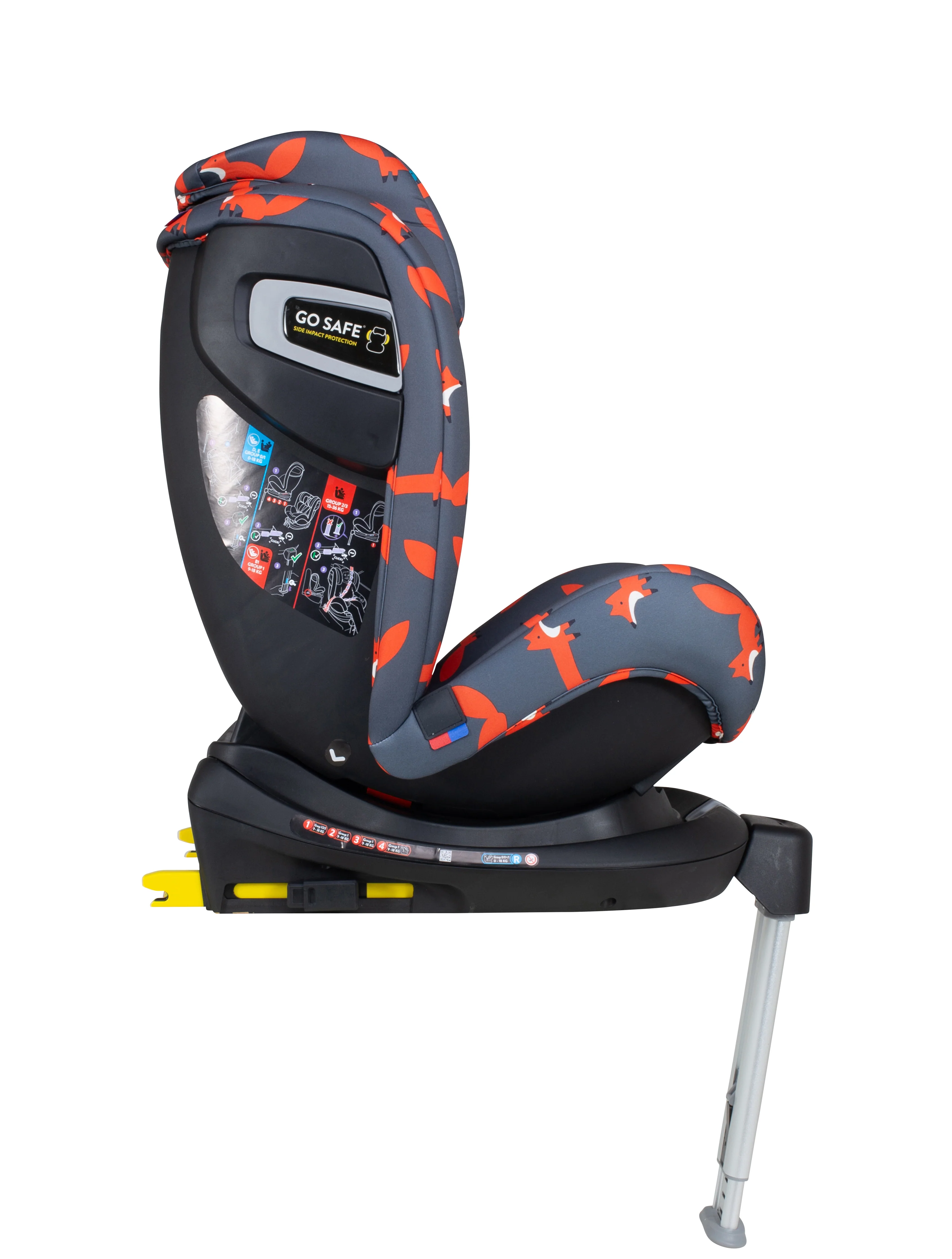 All in All 360 Rotate Car Seat Charcoal Mister Fox - Image 17