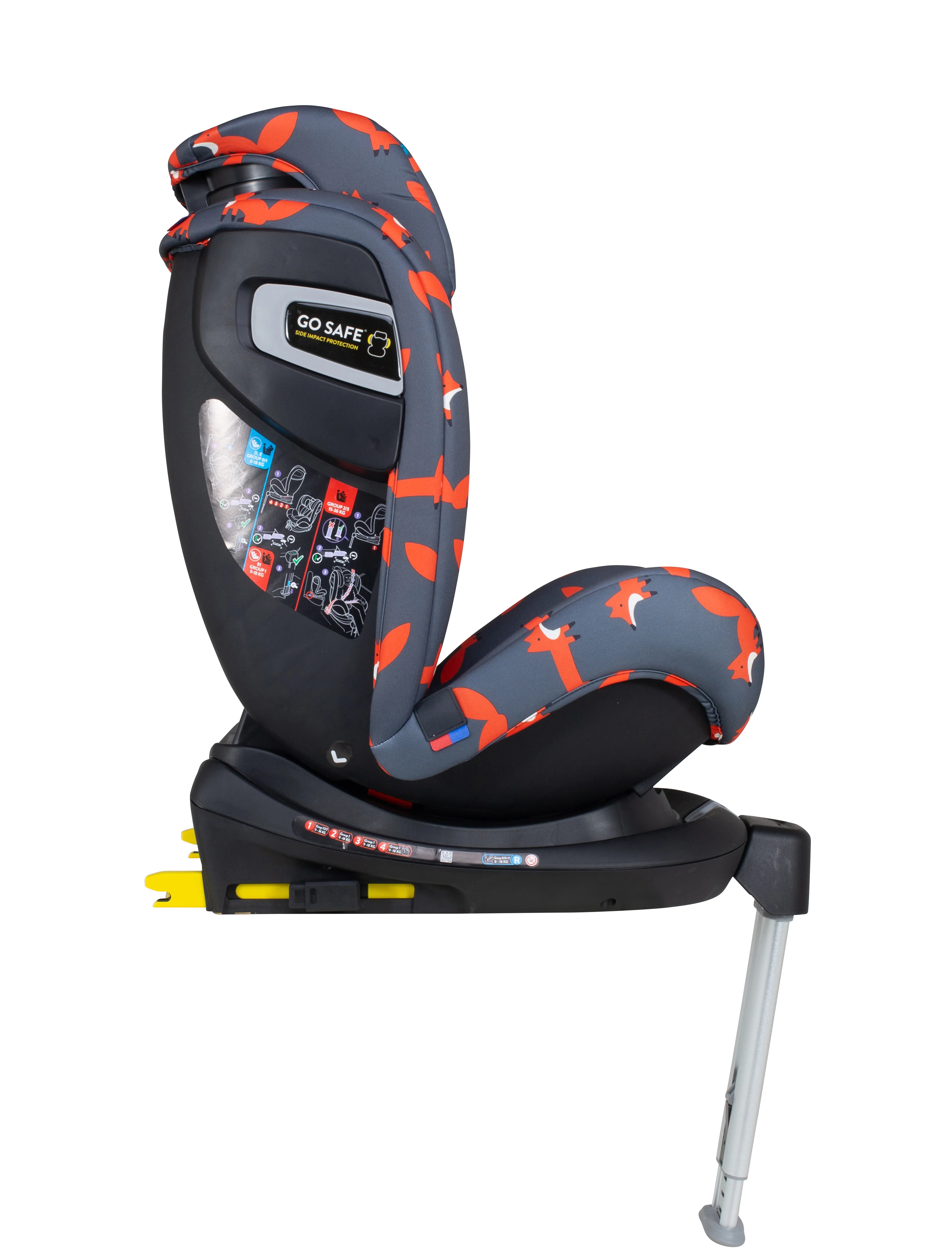 All in All 360 Rotate Car Seat Charcoal Mister Fox - Image 18