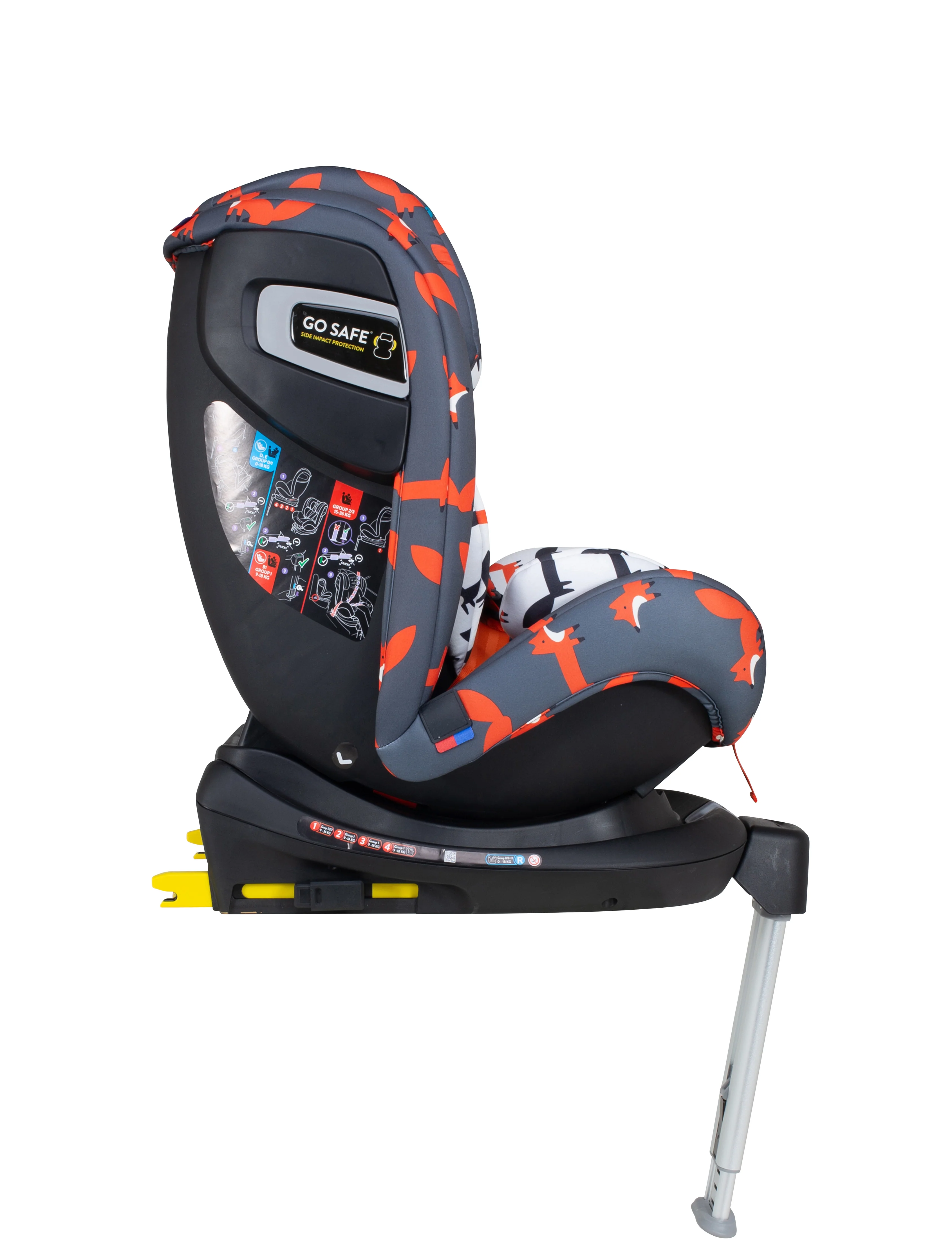 All in All 360 Rotate Car Seat Charcoal Mister Fox - Image 7