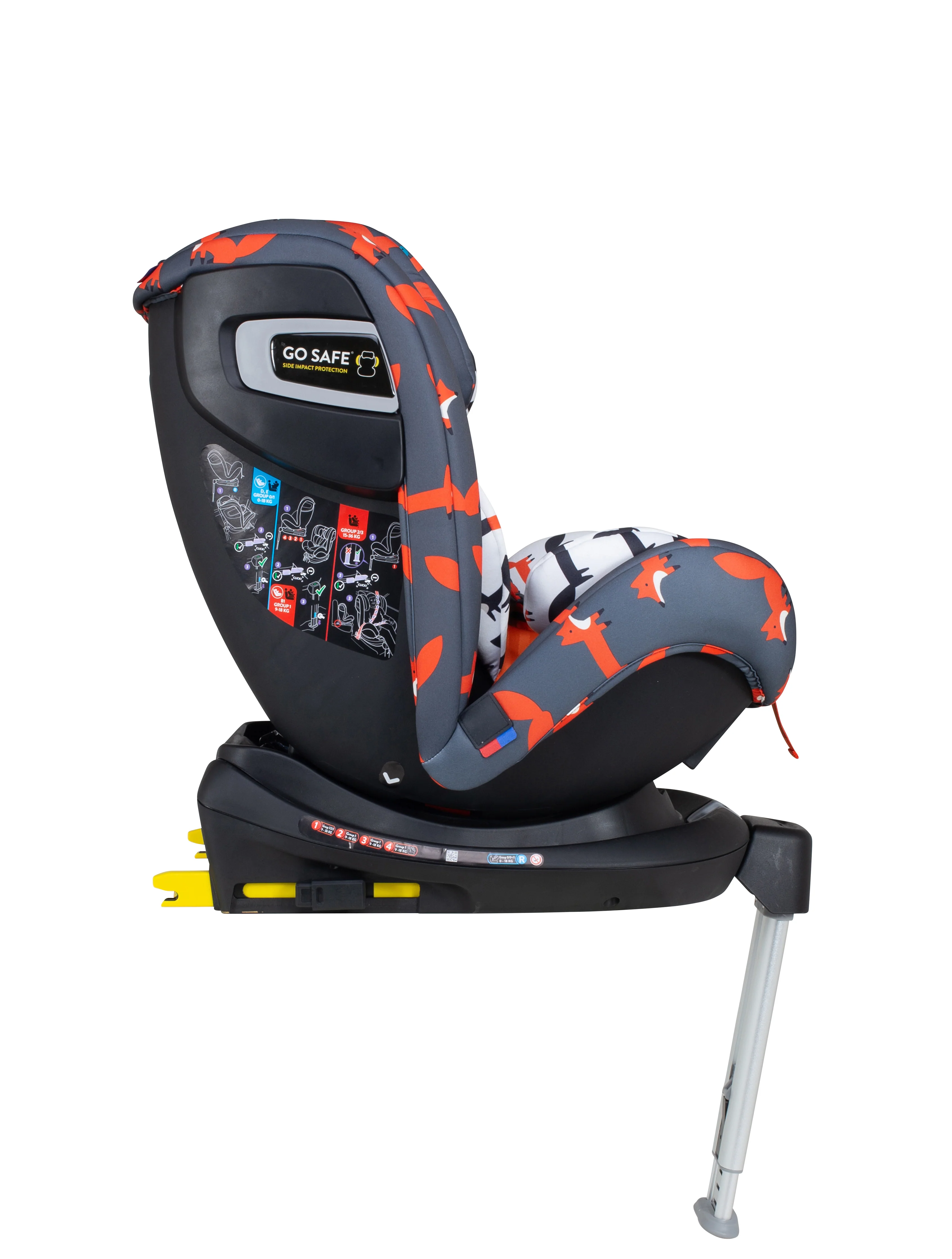 All in All 360 Rotate Car Seat Charcoal Mister Fox - Image 9