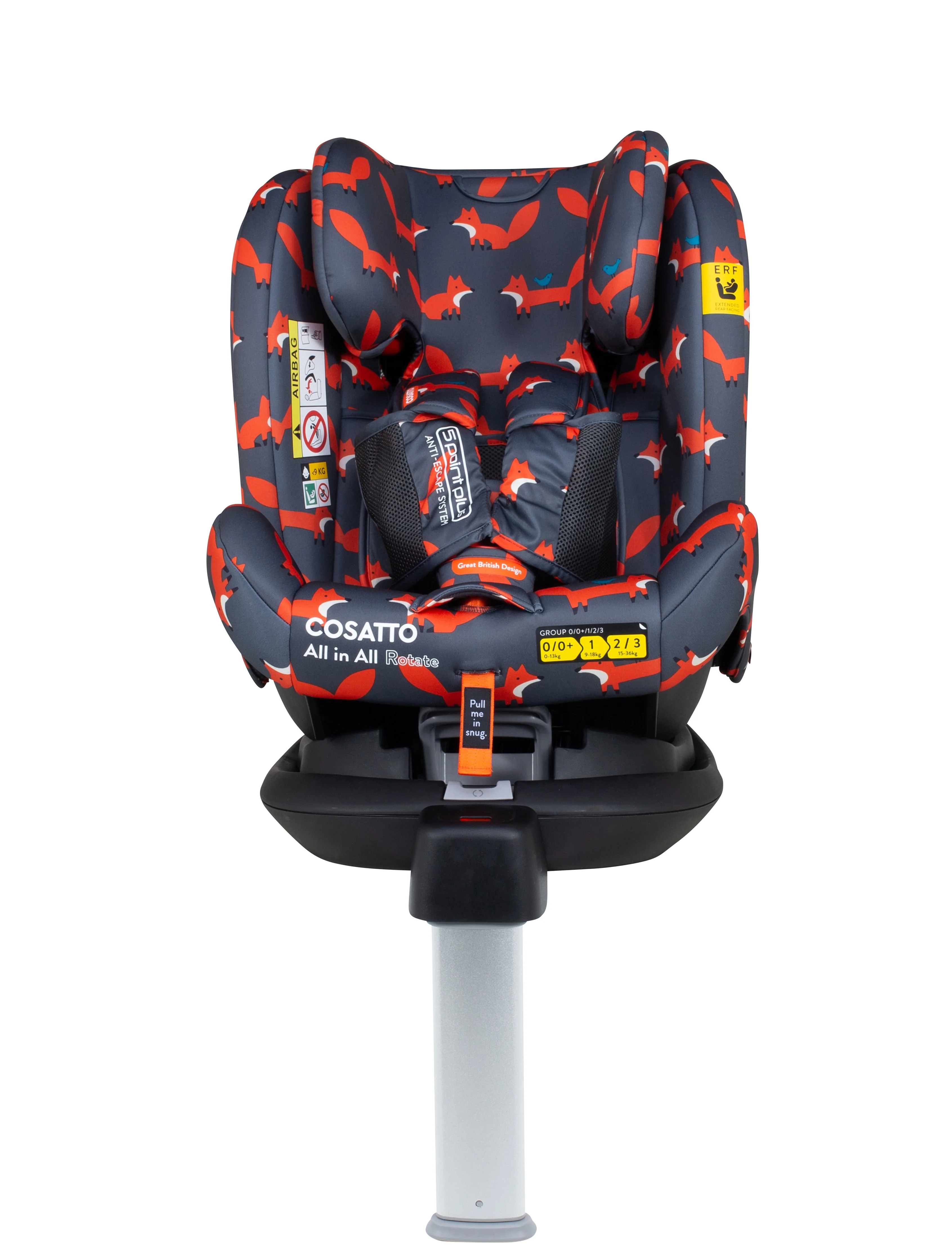 Ex Display All in All Rotate Group 0+123 Car Seat Charcoal Mister Fox - Image 11