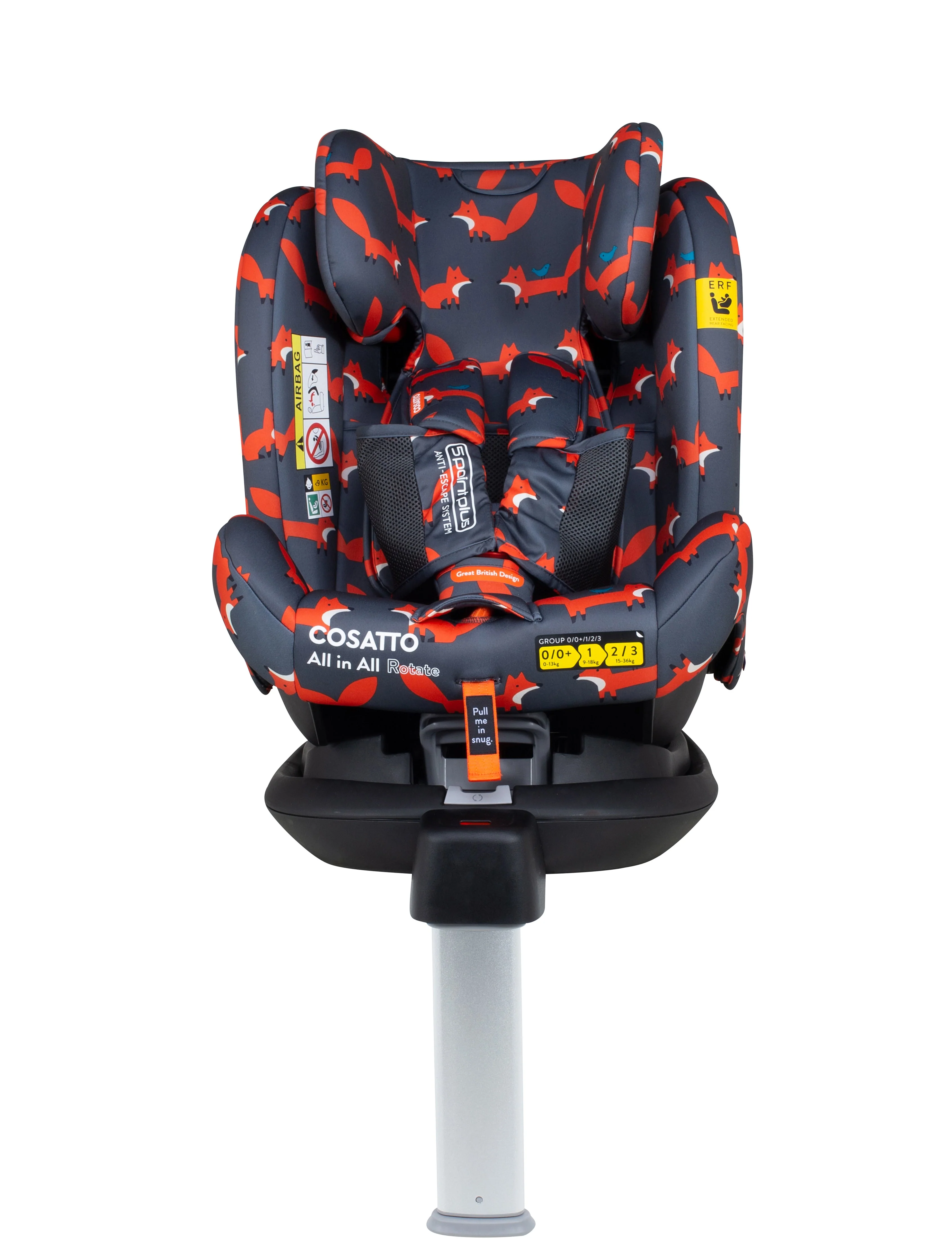 Ex Display All in All Rotate Group 0+123 Car Seat Charcoal Mister Fox - Image 12