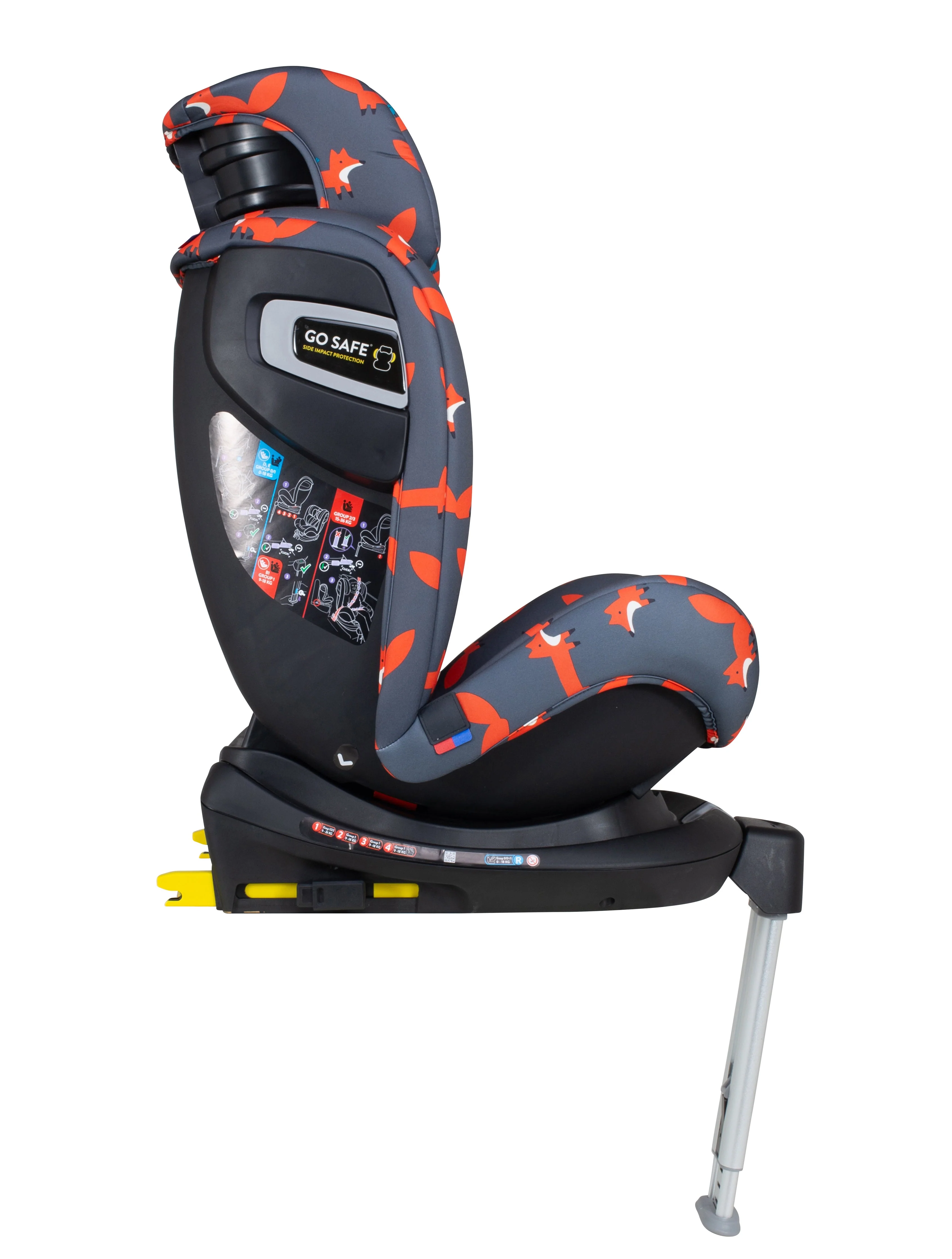 Ex Display All in All Rotate Group 0+123 Car Seat Charcoal Mister Fox - Image 16