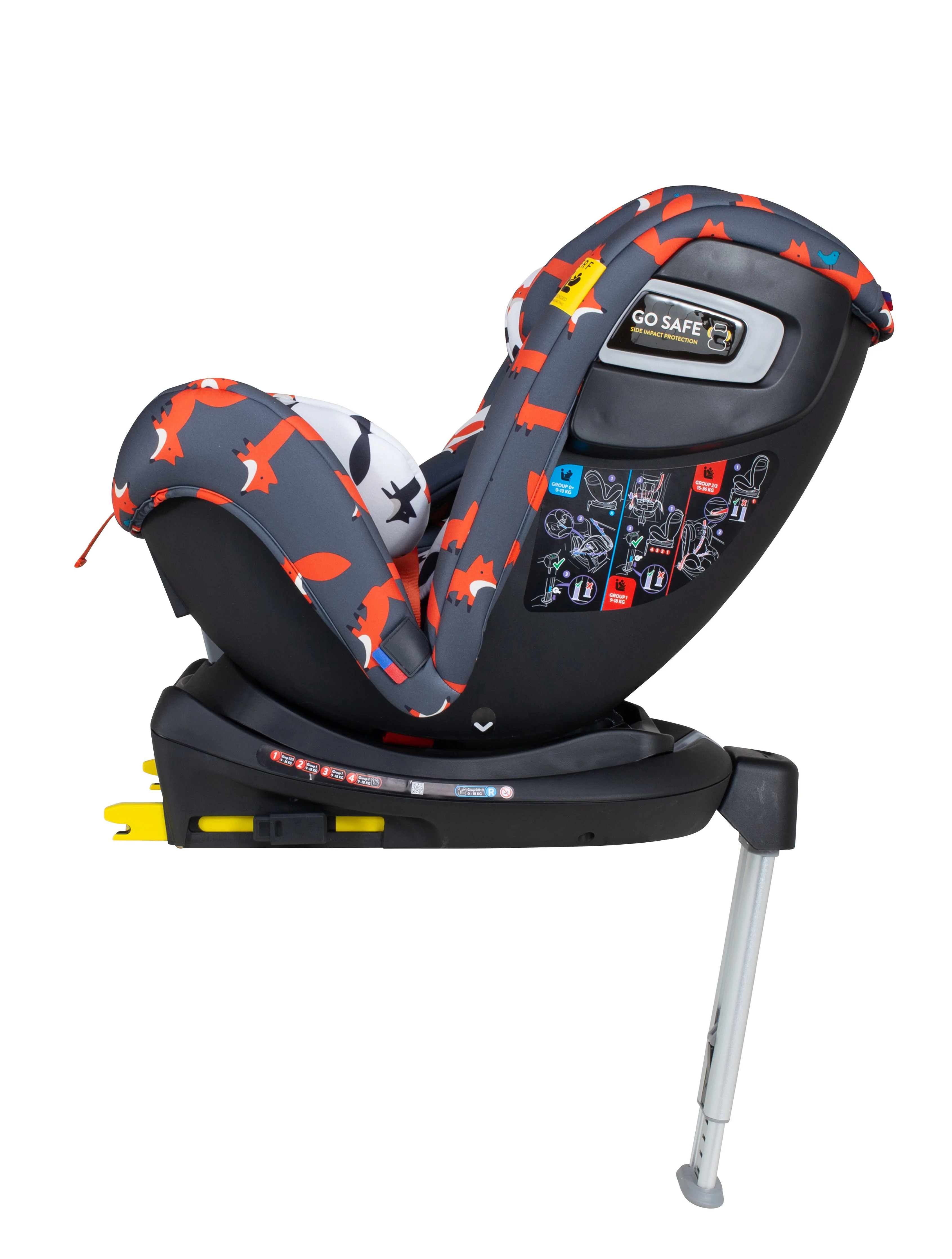 Ex Display All in All Rotate Group 0+123 Car Seat Charcoal Mister Fox - Image 3