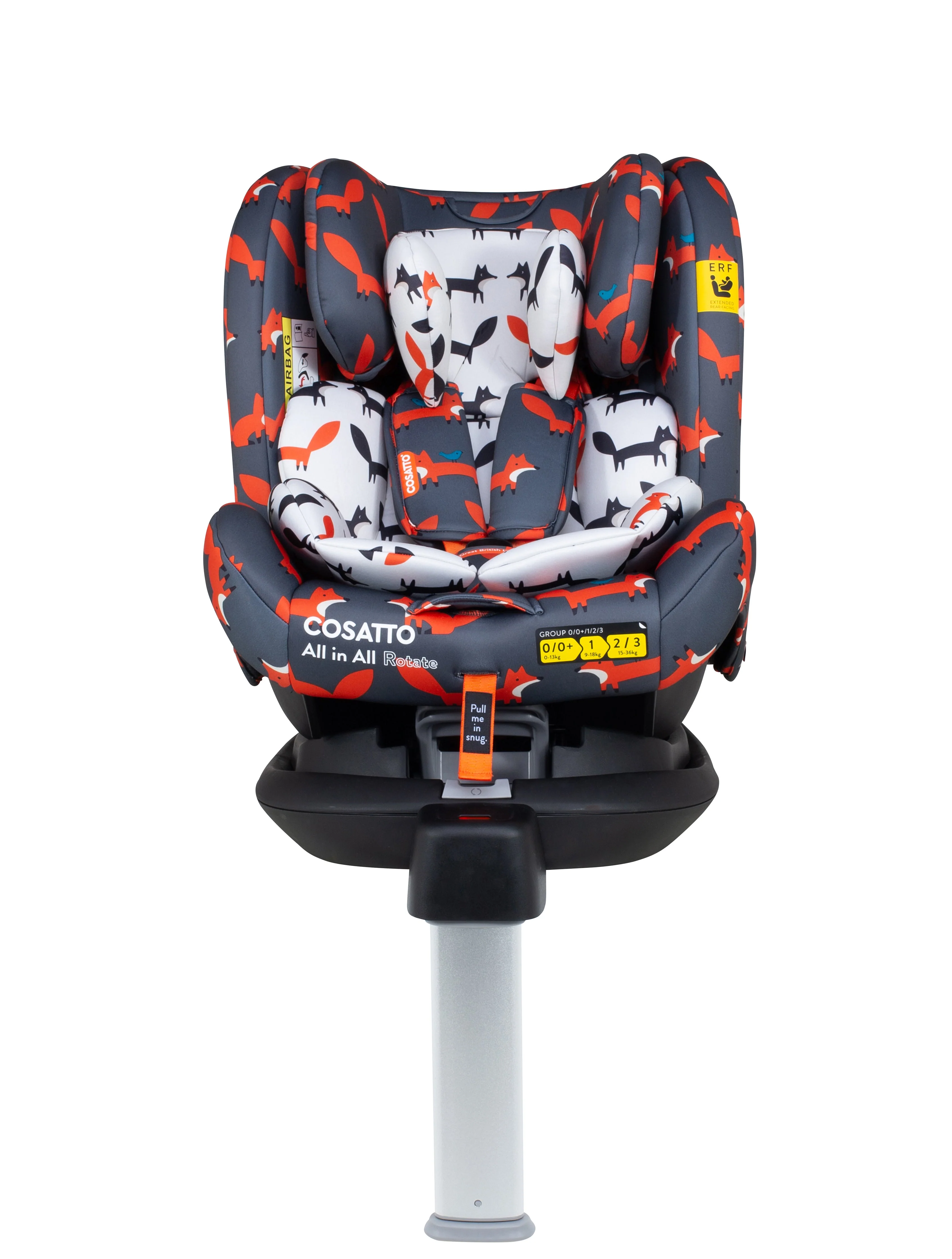 Ex Display All in All Rotate Group 0+123 Car Seat Charcoal Mister Fox - Image 8
