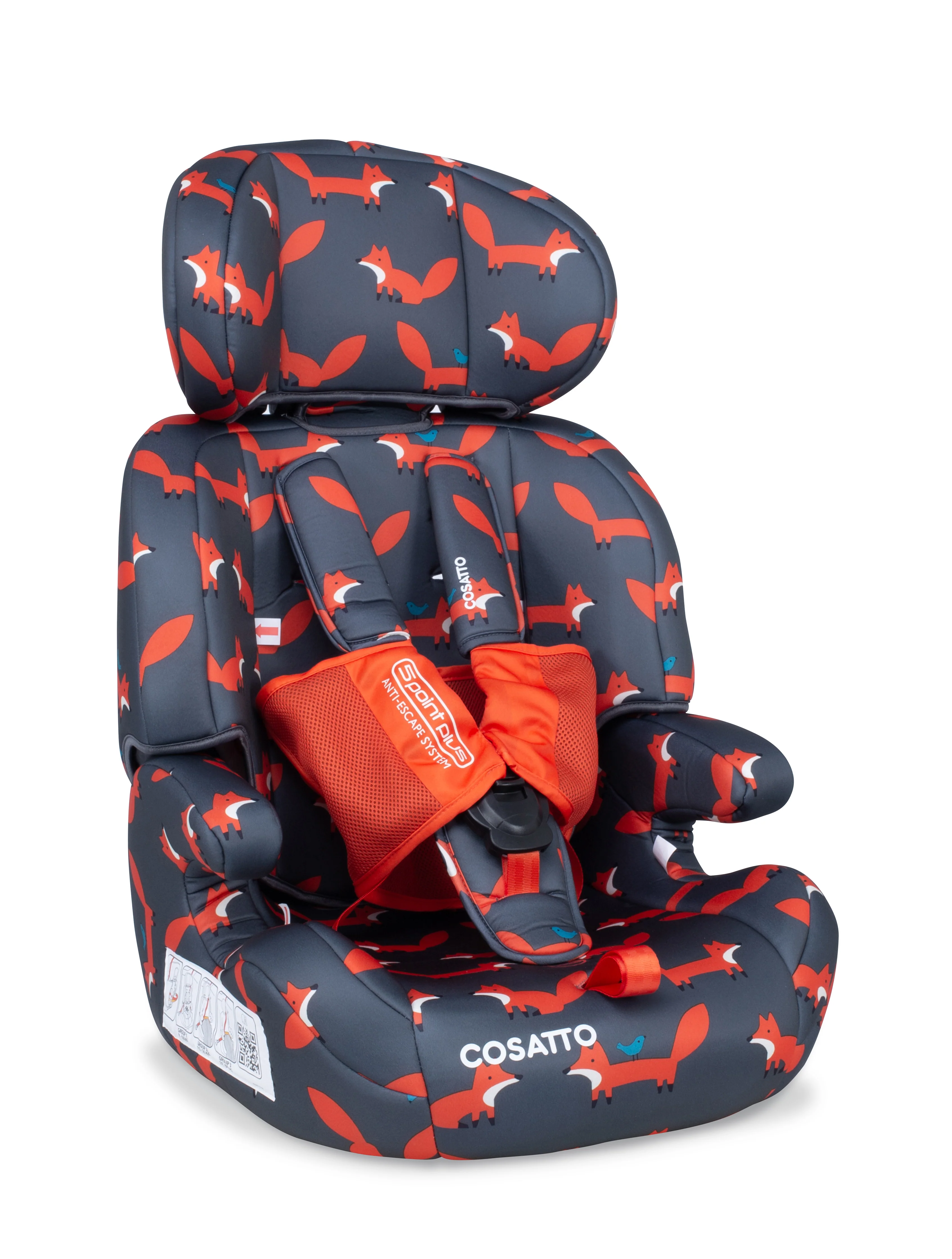 Zoomi Group 123 Car Seat Charcoal Mister Fox - Image 3